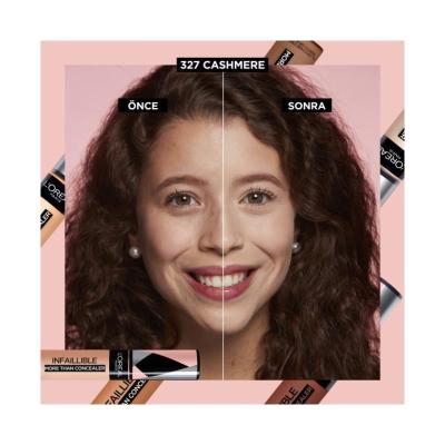 L'Oreal Paris Infaillible Concealer: Full Face Coverage, Long-Lasting 327 Cashmere - Blemish Cover, Even Skin Tone, Makeup Base L'Oreal Infaillible Concealer: Full Coverage, Long-Lasting Loreal Paris Infaillible concealer, full face concealer, long-lasting concealer, 327 Cashmere concealer, skin imperfection concealer, even skin tone concealer, makeup base, blemish cover, Loreal concealer, concealer, full coverage concealer, face makeup, makeup, cosmetics, beauty, long-wear concealer, flawless complexion, s