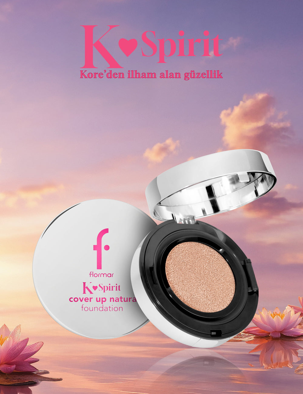 Flormar K-Spirit Cover Up Cushion Foundation with Natural Finish