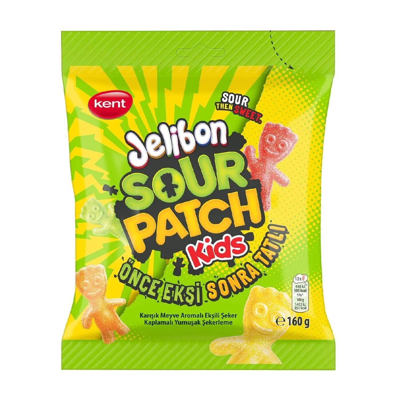 Jelibon Sour Patch Kids Sour Gummy Candy Soft Chews 160g