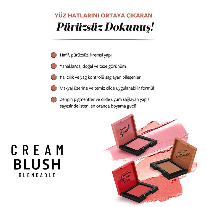 Pastel Profashion Cream Blush No: 42 - Lightweight Formula | Cruelty-Free