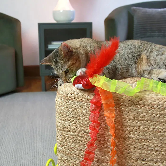 Mad Cat Nom Nom Catnip and Silvervine Teaser Wand Toy
