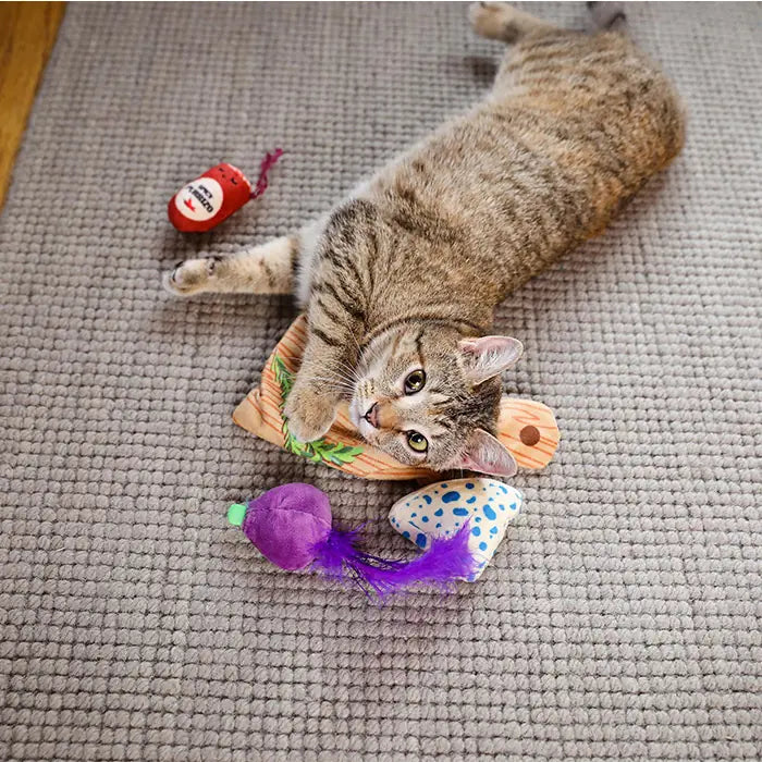Quirky Kitty Charcuterie Board Interactive Cat Play Mat
