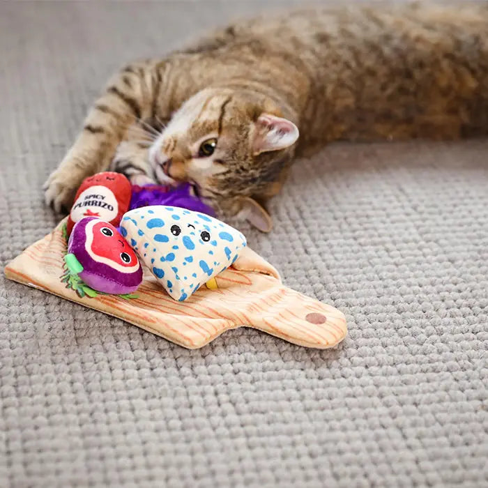 Quirky Kitty Charcuterie Board Interactive Cat Play Mat