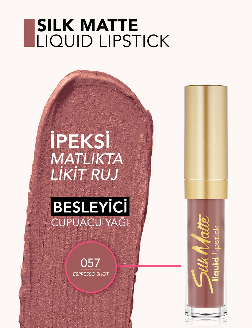 Flormar Silk Matte Liquid Lipstick Hydrating Matte Finish 4.5ml