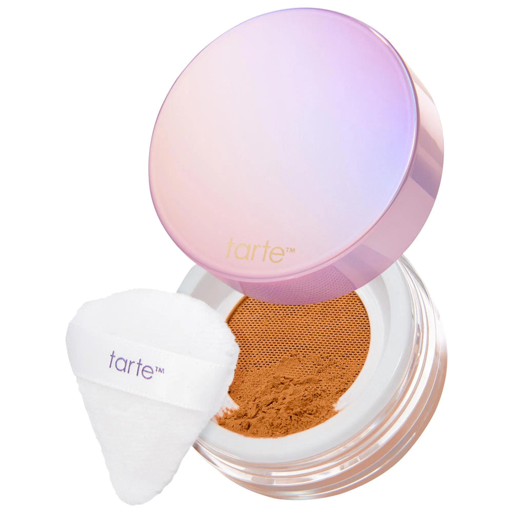 Tarte Creaseless Brightening Loose Setting Powder: Long Lasting, Sweatproof, Cruelty-Free Amazonian Clay for Flawless Under Eye Finish Tarte Setting Powder: Creaseless, Brightening & Long-Lasting loose setting powder, brightening powder, creaseless powder, long lasting makeup, sweatproof setting powder, Amazonian clay powder, under eye setting powder, cruelty free setting powder, paraben free makeup, makeup setting puff, setting powder, face powder, brightening, long-lasting, sweatproof, cruelty-free, parab