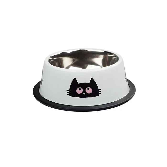 Oripet Cat Pattern Stainless Steel Food and Water Bowl 1050ml