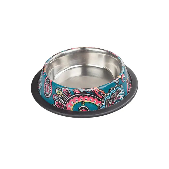 Oripet Patterned Green Stainless Steel Dog Bowl 24oz
