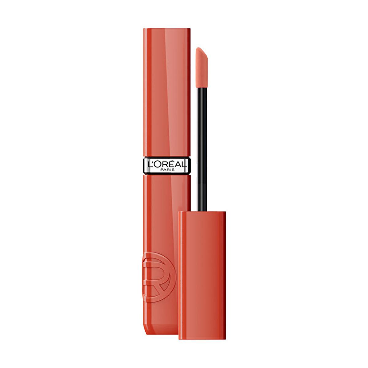 L&#39;Oreal Paris Infaillible Laque Resistance: Long-Lasting, High-Shine, Moisturizing Liquid Lipstick for All-Day Glamour L&#39;Oreal Infaillible: Long-Lasting, High-Shine Liquid Lipstick liquid lipstick, glossy lipstick, long-lasting lipstick, moisturizing lipstick, squalane lipstick, non-sticky lipstick, Loreal lipstick, bright lipstick, shine lipstick, lipstick, lip color, intense shine, long lasting, hydration, squalane, non-sticky, angled applicator, beauty, cosmetics, makeup, lip gloss, vibrant color, all-da