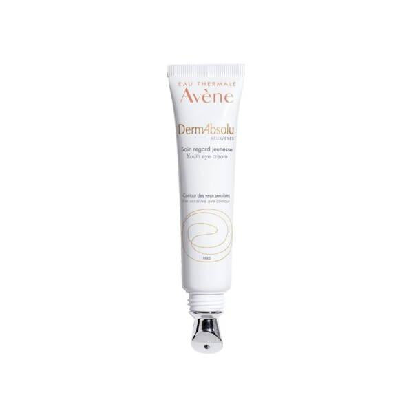 avene dermabsolu youth eye cream 15ml packaging, applicator of avene dermabsolu eye cream, texture of avene youth eye cream Avene DermAbsolu Youth Eye Cream - Firming & Radiance | 15ml Avene Eye Cream - Youthful Glow & Firming | 15ml avene, eye-cream, anti-aging, sensitive-skin, hydrating, firming, rejuvenating, cosmetic, skin-care, ai-generated