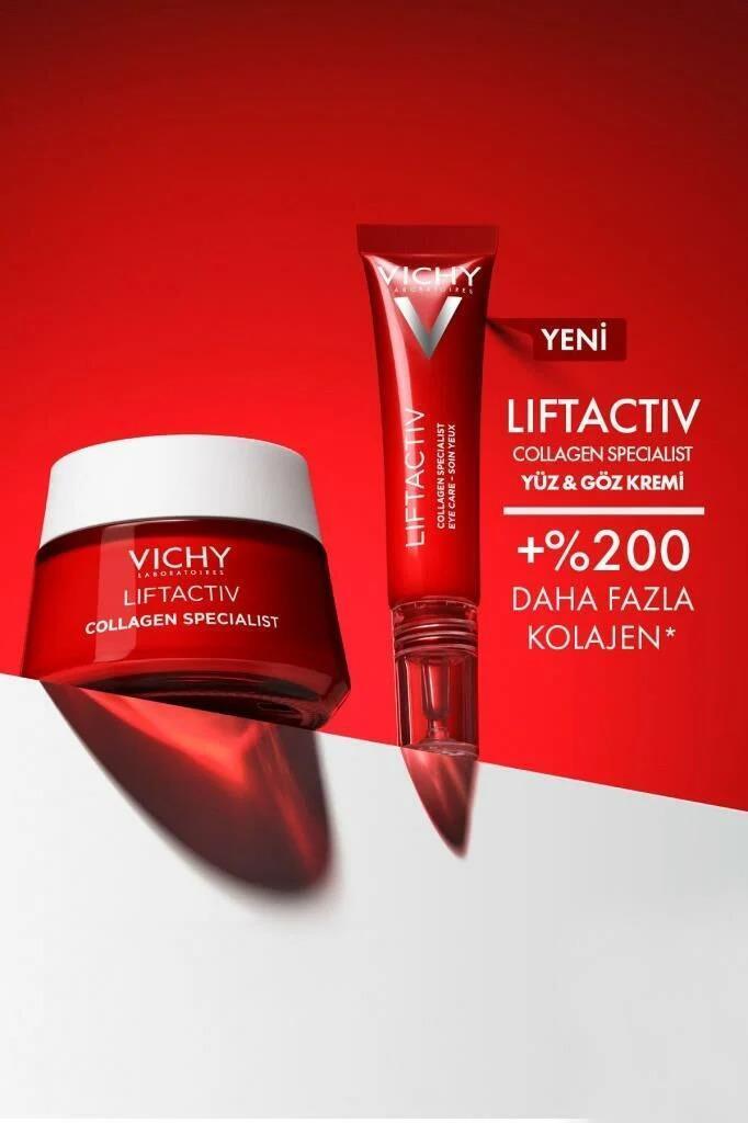 Vichy Liftactive Collagen Specialist Anti-Aging Eye Cream - Reduces Fine Lines & Wrinkles, 0.51 fl oz - view 2