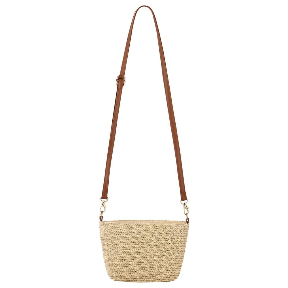 Eklips Ecru Mini Straw Bag Stylish Summer Accessory 1 Count