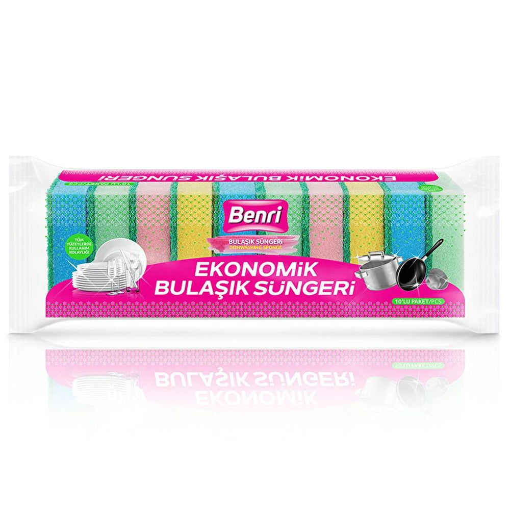 Benri Economic Dishwashing Sponges 10-Pack