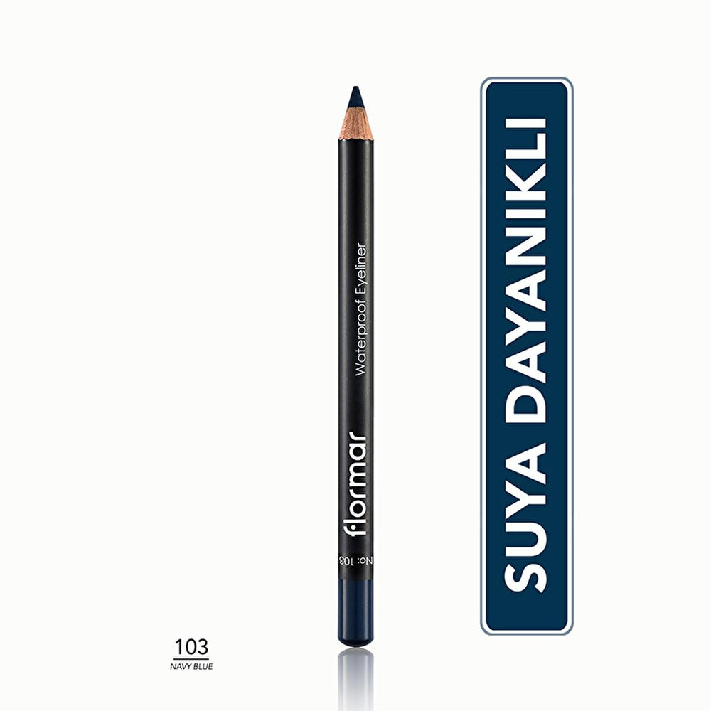 Flormar Waterproof Mat Eyeliner - Intense Pigment, Long-Lasting, Smudge-Proof - Navy Blue - Eyeliner