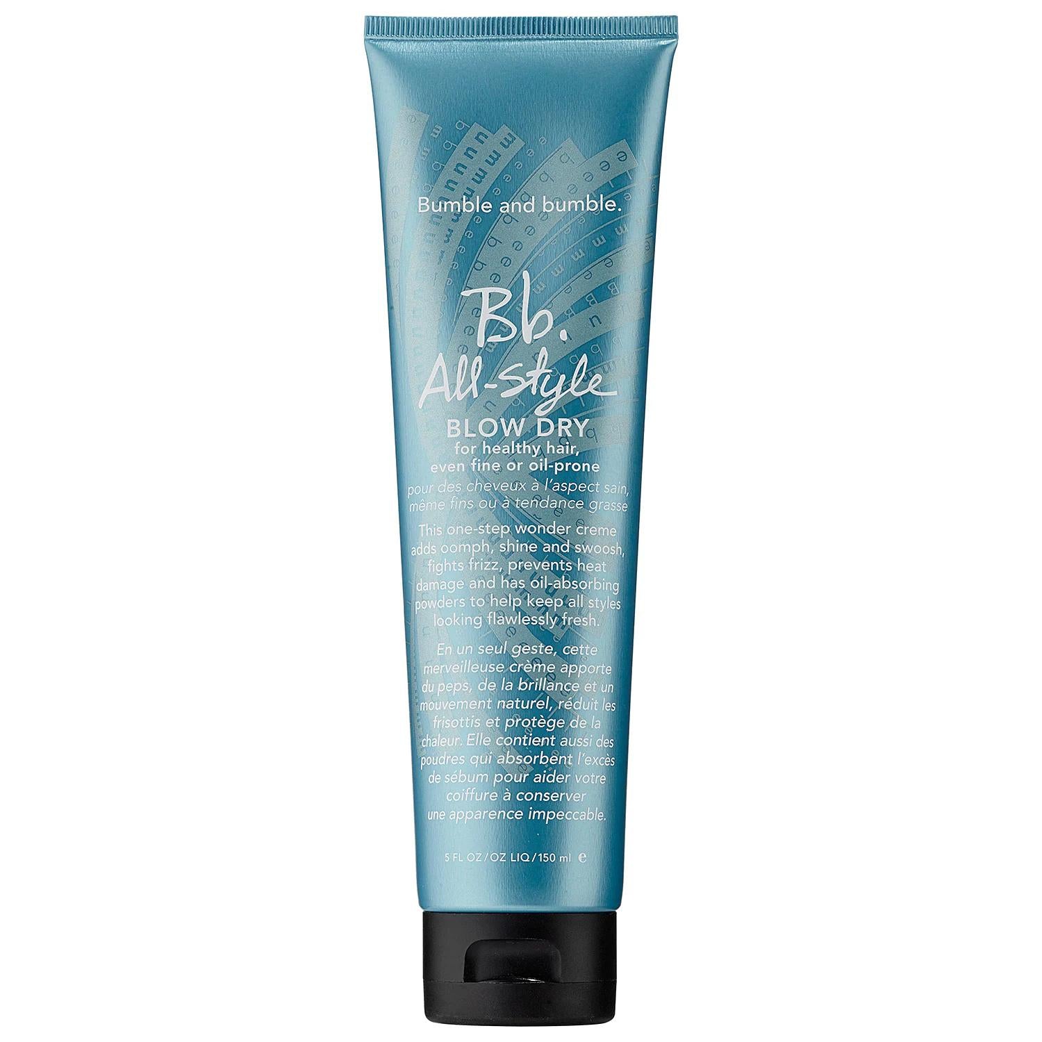 All-Style Blow Dry Cream - Heat Protective Blow-Dry Cream for Shine &amp; Frizz Control - Cruelty-Free &amp; Paraben-Free All-Style Blow Dry Cream - Heat Protective &amp; Anti-Frizz blow dry cream, heat protectant hair product, anti-frizz hair cream, cruelty-free hair care, paraben-free styling product, hair styling products, straight hair care, wavy hair care, fine hair, medium hair, thick hair, shine enhancer, frizz control, heat damage protection, ethical beauty products