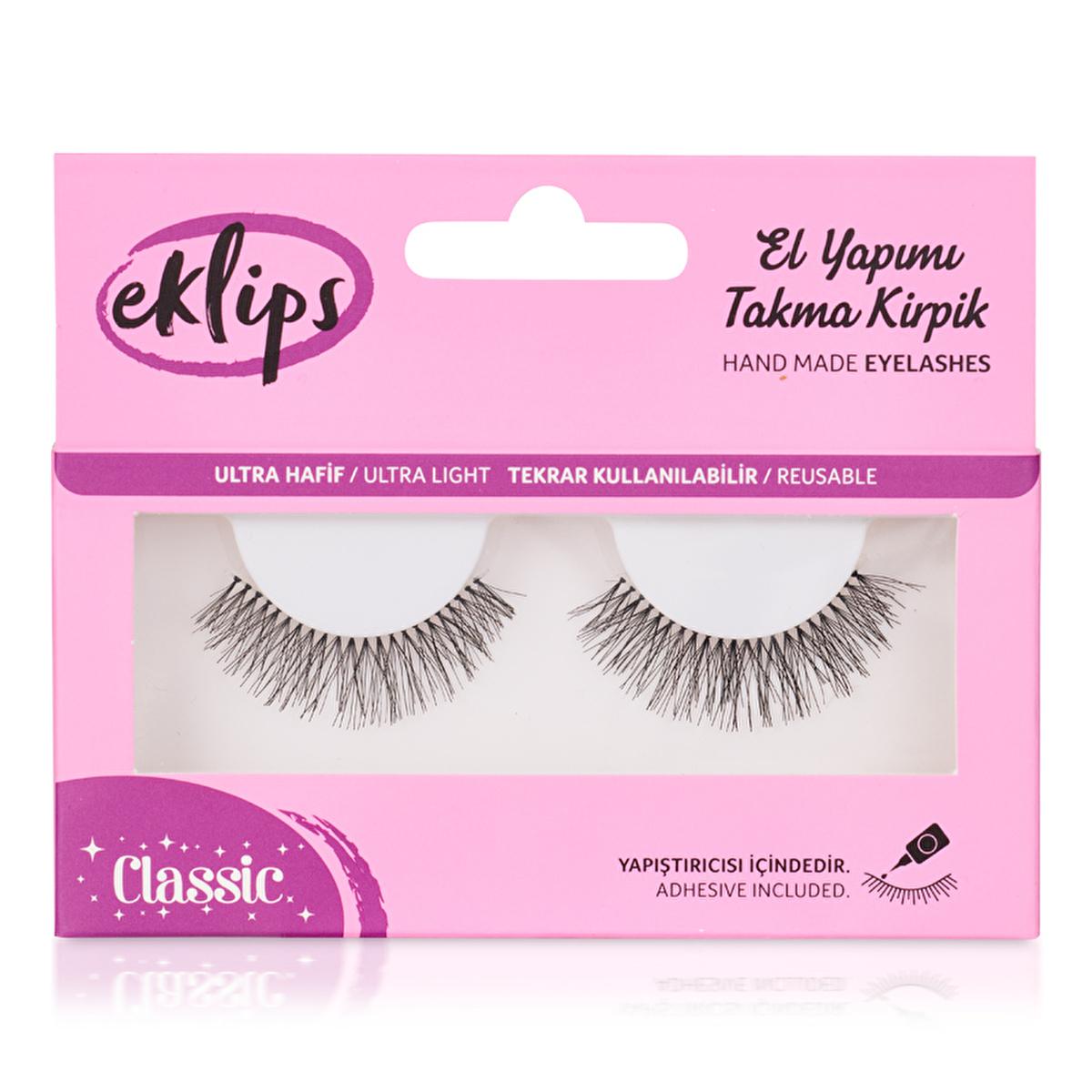 Eklips False Eyelashes Classic - Natural Look, Handmade, Professional Design for All Eye Types Eklips False Eyelashes Classic - Natural & Handmade False Eyelashes, Eklips Takma Kirpik Classic, Natural Look Eyelashes, Handmade Eyelashes, Black False Eyelashes, Professional False Eyelashes, Beauty Essentials, Makeup, Eye Enhancement, Cosmetic, Eyelash Enhancement, Daily Makeup, Special Occasion Makeup