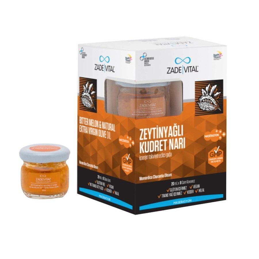 Zade Vital Pomegranate & Olive Oil Dietary Supplement - 8x20ml Glass Jars, Antioxidant Support, Natural Wellness Zade Vital Pomegranate & Olive Oil Supplement - Antioxidant Support Dietary Supplement, Pomegranate Supplement, Olive Oil Supplement, Natural Health Products, Food Supplement, Wellness, Antioxidant Support, Health Conscious, Natural Wellness, Kudret Narı, Sızma Zeytinyağı, Extra Virgin Olive Oil, Glass Jars, Portable Supplements