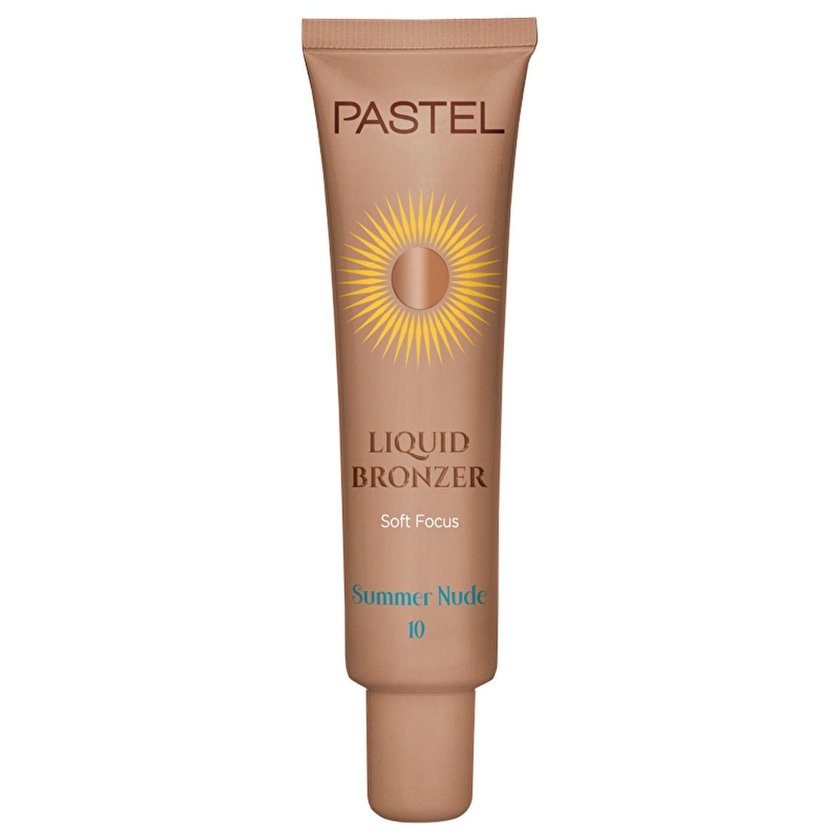 pastel liquid bronzer 10 nude open bottle, applicator of pastel liquid bronzer 10 nude, pastel liquid bronzer 10 nude on model, pastel liquid bronzer 10 nude swatch Pastel Liquid Bronzer 10 Nude - Achieve a Radiant, Natural Glow for Makeup Enthusiasts and Beauty Seekers | 30g Pastel Liquid Bronzer 10 Nude - Natural Glow for Makeup Enthusiasts pastel, liquid-bronzer, makeup, beauty, radiant-skin, glow, bronzed-look, soft-focus, oil-control, ai-generated