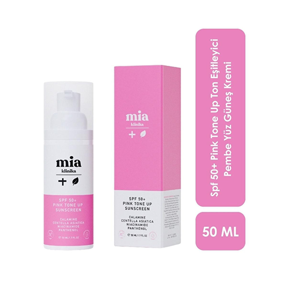 Mia Klinika SPF 50+ Pink Tone Up Sunscreen Cream - Moisturizing, Tone Evening, UV Protection - view 3