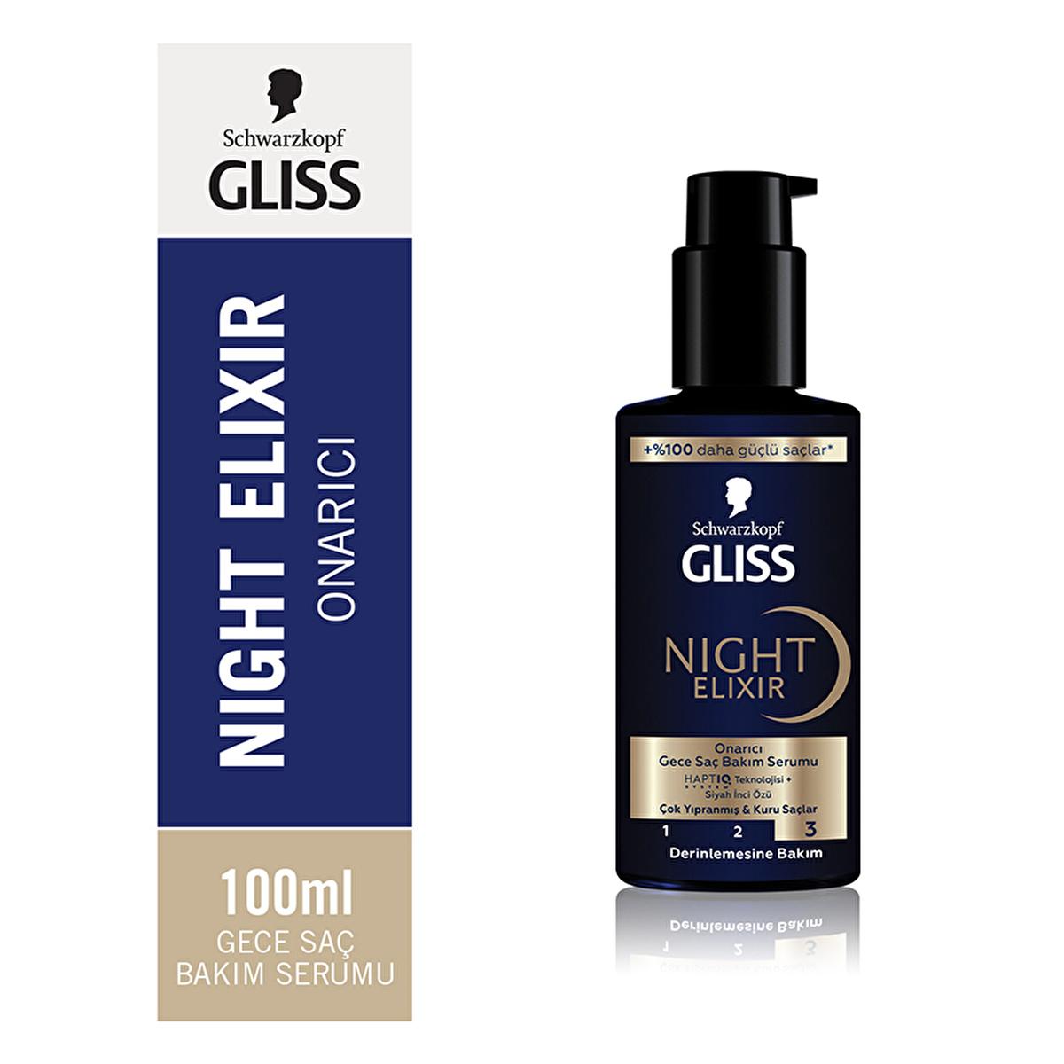Gliss Night Elixir Repairing Night Hair Care Serum with HAPTIQ Technology - Overnight Hair Repair, Black Pearl Extract, 3.38 fl oz Gliss Night Elixir Hair Serum for Damaged Hair Repair Gliss Night Elixir, Repairing Night Hair Care Serum, HAPTIQ System Technology, Damaged hair repair, Black Pearl Extract hair care, Overnight hair serum, Hair Care Serum, Hair repair products, Hair nourishment, Dry hair care, Damaged hair solution