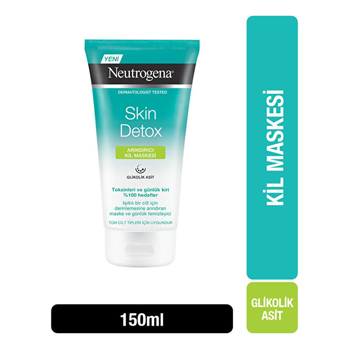 Neutrogena Skin Detox Clay Mask: Deep Pore Cleansing &amp; Exfoliating Glycolic Acid Mask for Radiant Skin - 5.07 fl oz Neutrogena Detox Clay Mask - Deep Pore Cleansing &amp; Exfoliation clay mask, detox clay mask, glycolic acid mask, pore cleansing mask, skin detox, Neutrogena mask, exfoliating clay mask, deep cleansing face mask, oil control mask, face mask, skin care, deep pore cleansing, exfoliating, detoxifying, glycolic acid, Neutrogena, skin cleansing, oil control, beauty, facial treatment, cleansing mask, p