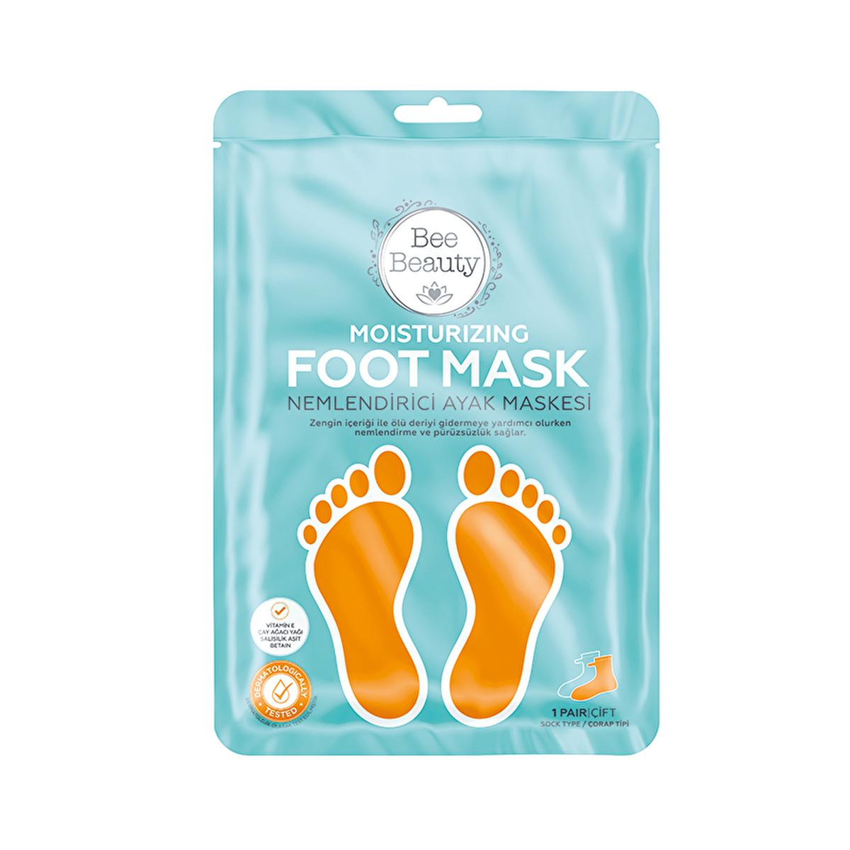 Bee Beauty Moisturizing Foot Mask for Dry Skin Repair - Intensive Hydration & Care Bee Beauty Moisturizing Foot Mask - Intensive Foot Care Moisturizing Foot Mask, Foot Care, Dry Heel Repair, Intensive Foot Moisturizer, Foot Mask for Dry Skin, Foot Hydration, Foot Soothing, E Vitamin, Glycerin, Betaine, Tea Tree Oil, Salicylic Acid, Dermatologically Tested, Disposable Foot Mask, Foot Care Routine, Soft Feet, Smooth Heels