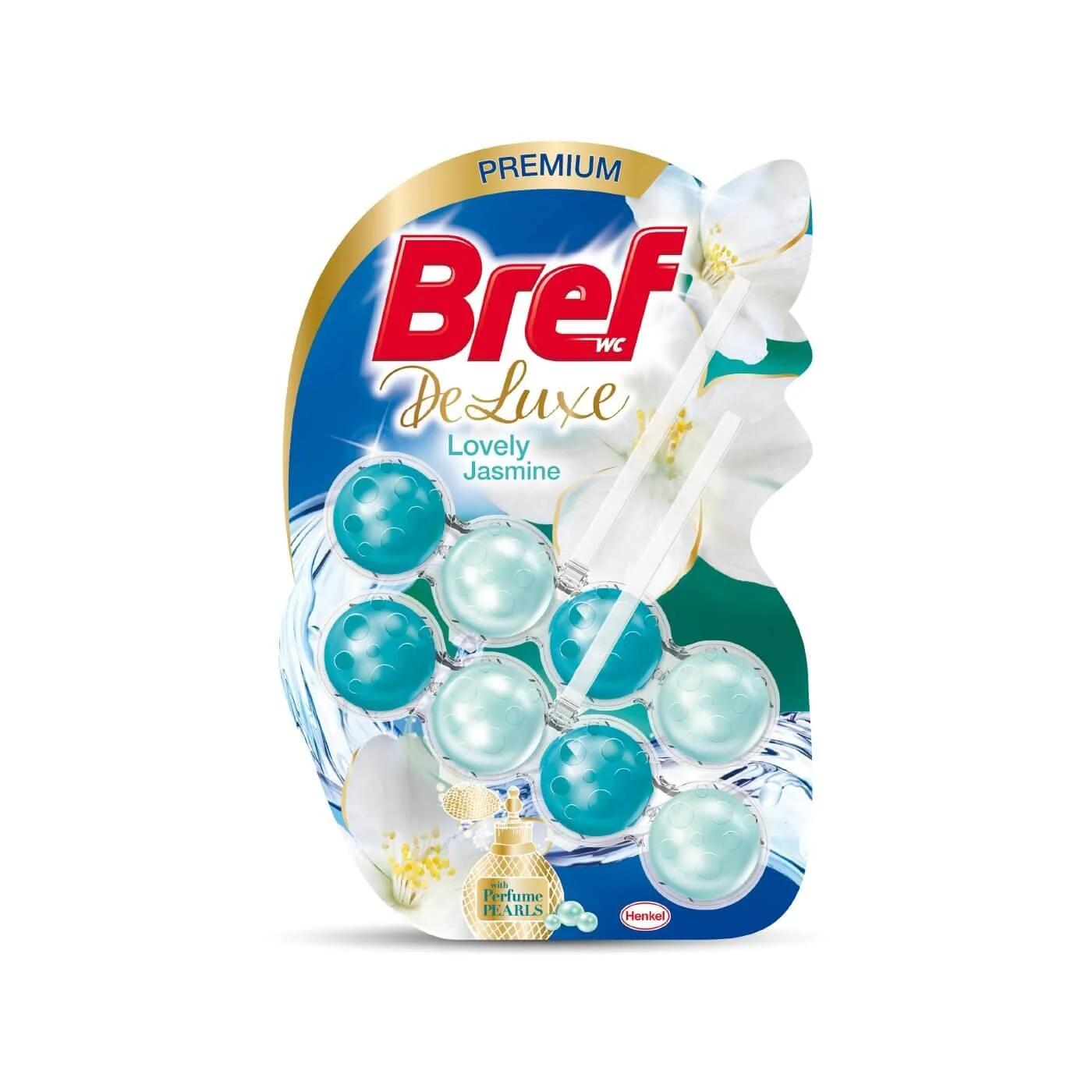 Bref Deluxe Jasmine Freshener Toilet Rim Block 2-Pack
