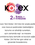 Kotex 2in1 Sanitary Pads - 22 Count - Protection for Menstruation & Bladder Leakage - Hygiene Products