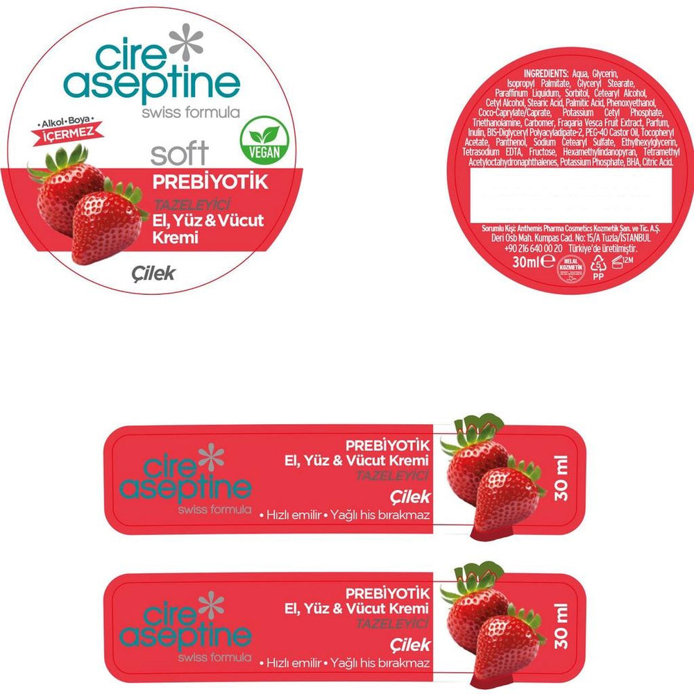 Cire Aseptine Soft Strawberry Prebiotic Cream 30 ml