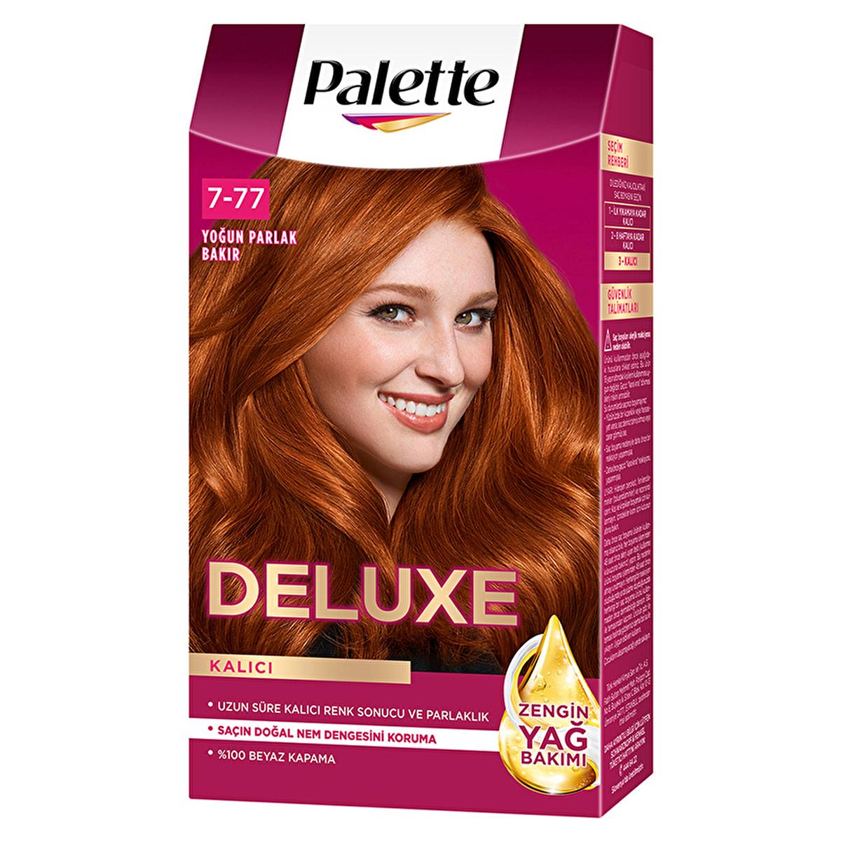 Palette Deluxe Intense Copper Hair Dye 7-77 - Long-Lasting, Nourishing Hair Color Palette Deluxe Intense Copper Hair Dye - Long-Lasting Color hair dye, intense copper hair color, long-lasting hair color, nourishing hair dye, Palette Deluxe hair color, copper hair dye, vibrant hair color, hair care, hair coloring, cosmetic, beauty product, hair treatment
