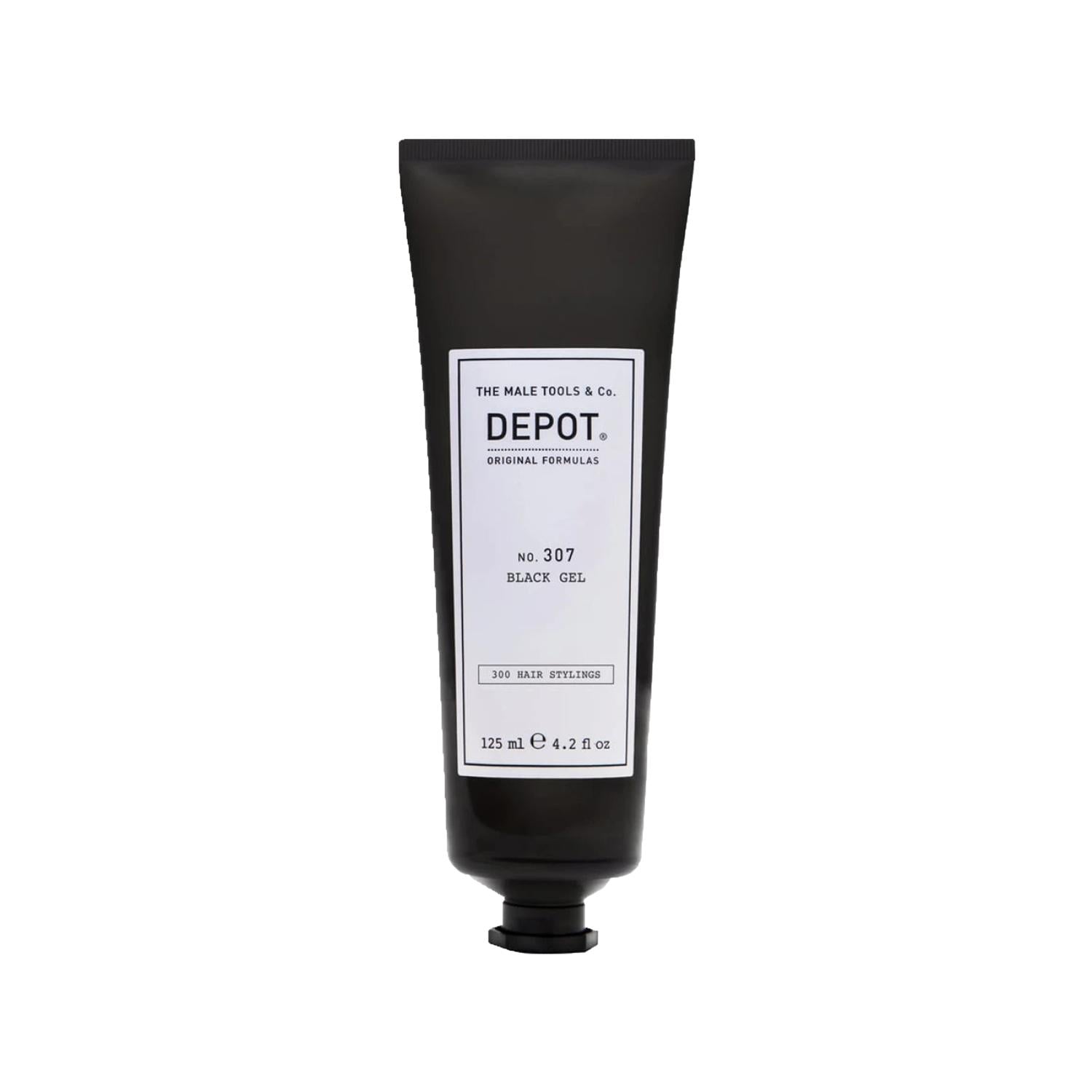 Depot No. 307 Black Gel Siyah Saç Şekillendirici Jel 125 ml - Strong Hold Hair Styling Gel for Black Hair Depot No. 307 Black Gel - Strong Hold Hair Styling Gel hair styling gel, black hair gel, siyah saç jeli, hair care products, styling products, Depot No. 307, strong hold hair gel, black hair care, hair styling products, cosmetic products