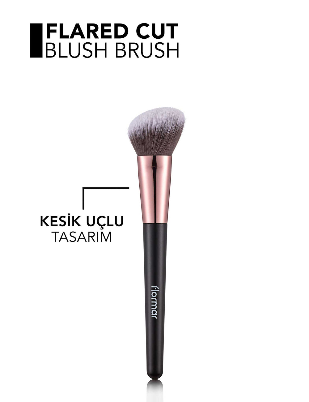 Flormar Angled Blush Brush for Seamless Application 1 Count
