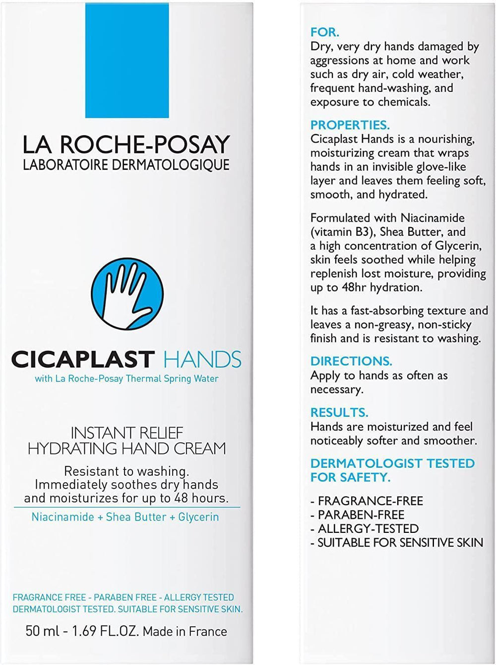 La Roche-Posay Cicaplast Mains: Repairing Hand Cream for Dry, Cracked Hands - Hypoallergenic Moisturizer for Sensitive Skin & Eczema Relief - image 6