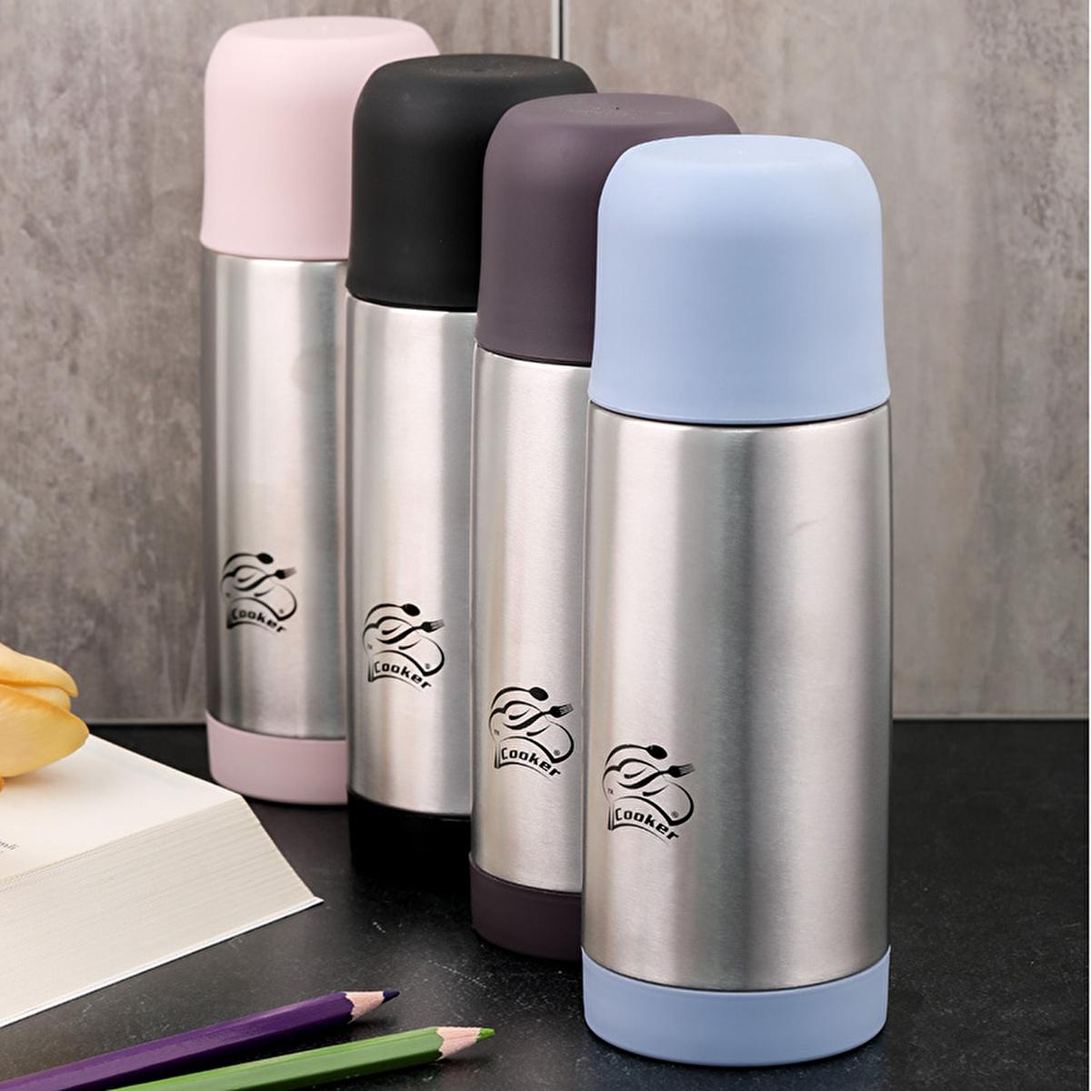 Cooker Stainless Steel Thermos 300ml - Keeps Drinks Hot/Cold for 24 Hours, Double-Walled Insulated Flask Cooker 300ml Stainless Steel Thermos - 24 Hour Temperature Control stainless steel thermos, insulated flask, double-walled thermos, portable beverage container, thermal mug, outdoor gear, eco-friendly products, office essentials, camping accessories, hiking gear