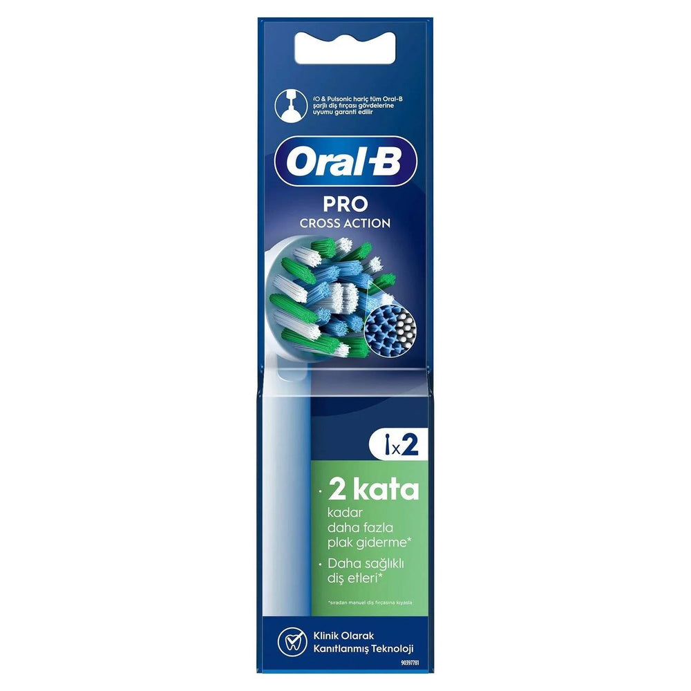 Oral-B CrossAction X-Filament Replacement Brush Heads 2-Pack