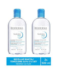 Bioderma Hydrabio H2O Micellar Water for Hydration and Makeup Removal, Fragrance-Free Skincare, 2x500ml - view 2
