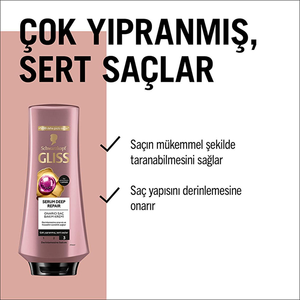 Gliss Serum Deep Repair Hair Conditioner: Revitalize Damaged Hair with Amino Protein Serum for Ultimate Restructuring and Elasticity - image 2