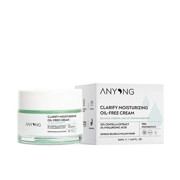 Anyong Oil-Free Moisturizing Face Cream with Centella Extract & Hyaluronic Acid - Vegan Skincare for Sensitive Skin, 1.69 fl oz Anyong Oil-Free Face Cream - Vegan, Hyaluronic Acid & Centella oil-free face cream, vegan skincare, hyaluronic acid moisturizer, Centella face cream, non-comedogenic moisturizer, sensitive skin care, cruelty-free cosmetics, lightweight moisturizer, daily skincare, facial hydration, moisturizing cream, skincare essentials, vegan beauty products