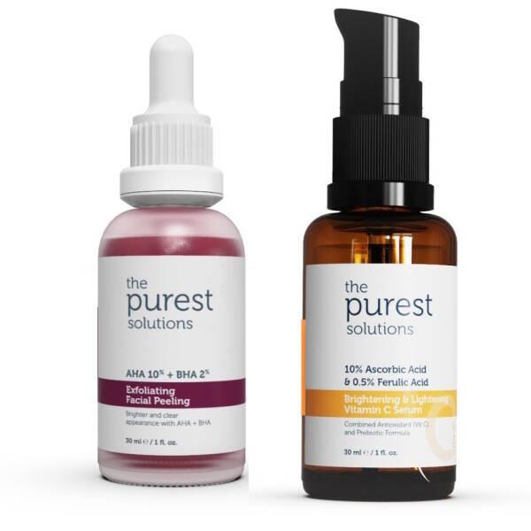 The Purest Solutions Skincare Set - Anti-Aging, Vitamin C Serum & Exfoliating Facial Peeling for Uneven Skin Tone - image 3