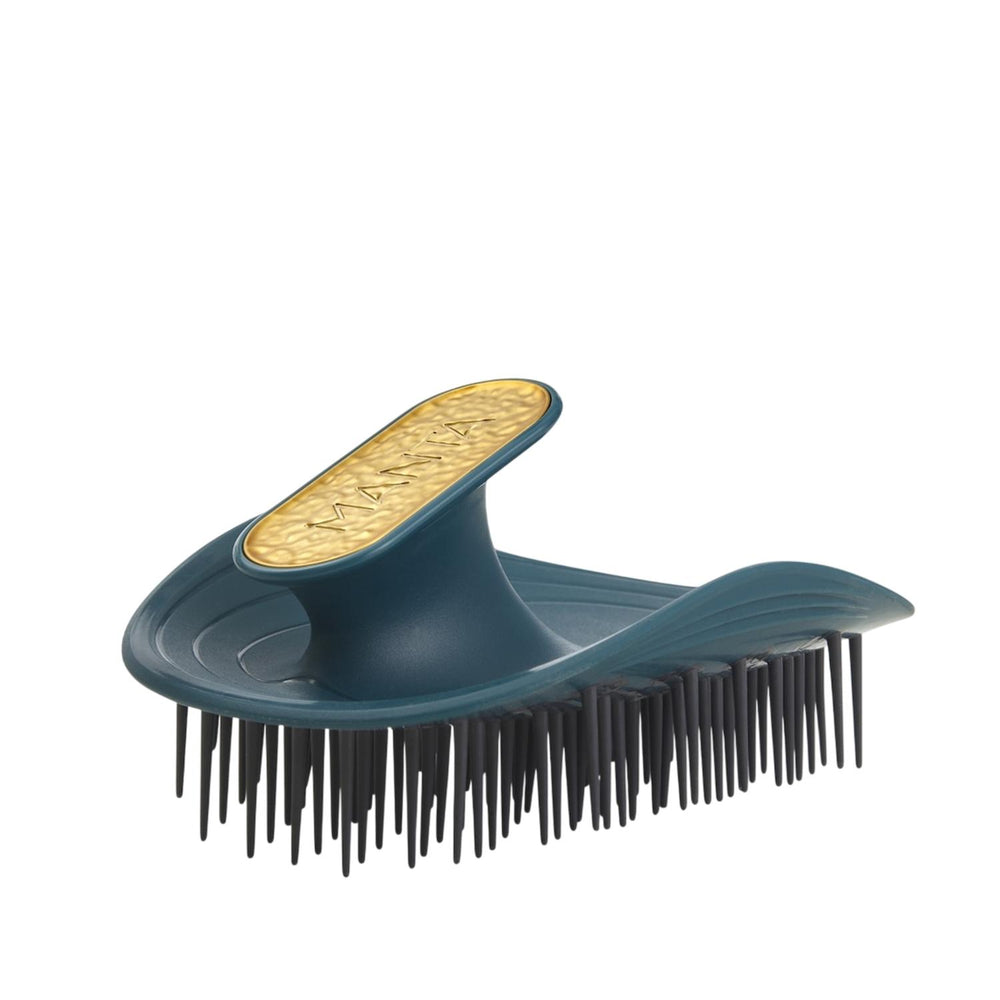 Manta Curls Hair Brush for Thick & Curly Hair Soft Teals Gold