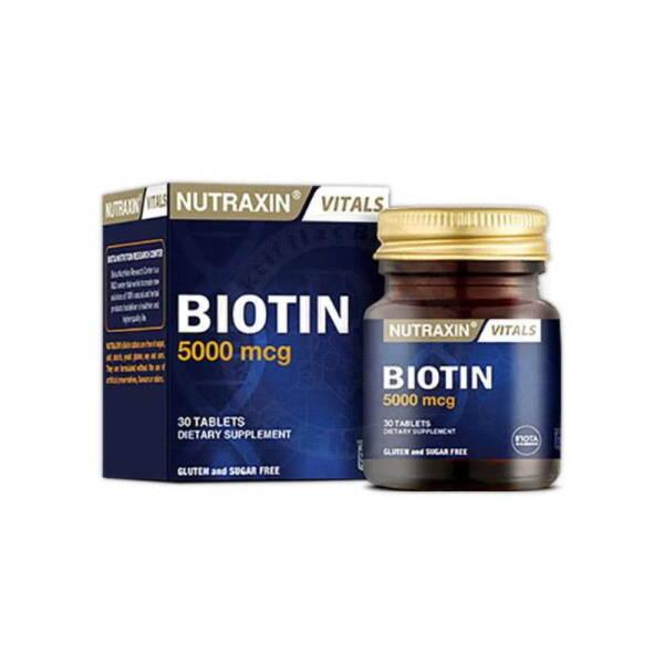 nutraxin biotin 5000mcg tablets, bottle of nutraxin biotin 5000mcg, nutraxin biotin for hair health Nutraxin Biotin 5000mcg - Hair Health Support | 30 Tablets Nutraxin Biotin 5000mcg Tablets for Healthy Hair biotin, hair-health, nutraxin, dietary-supplement, vitamins, adults, 5000mcg, tablets, ai-generated, health-and-wellness