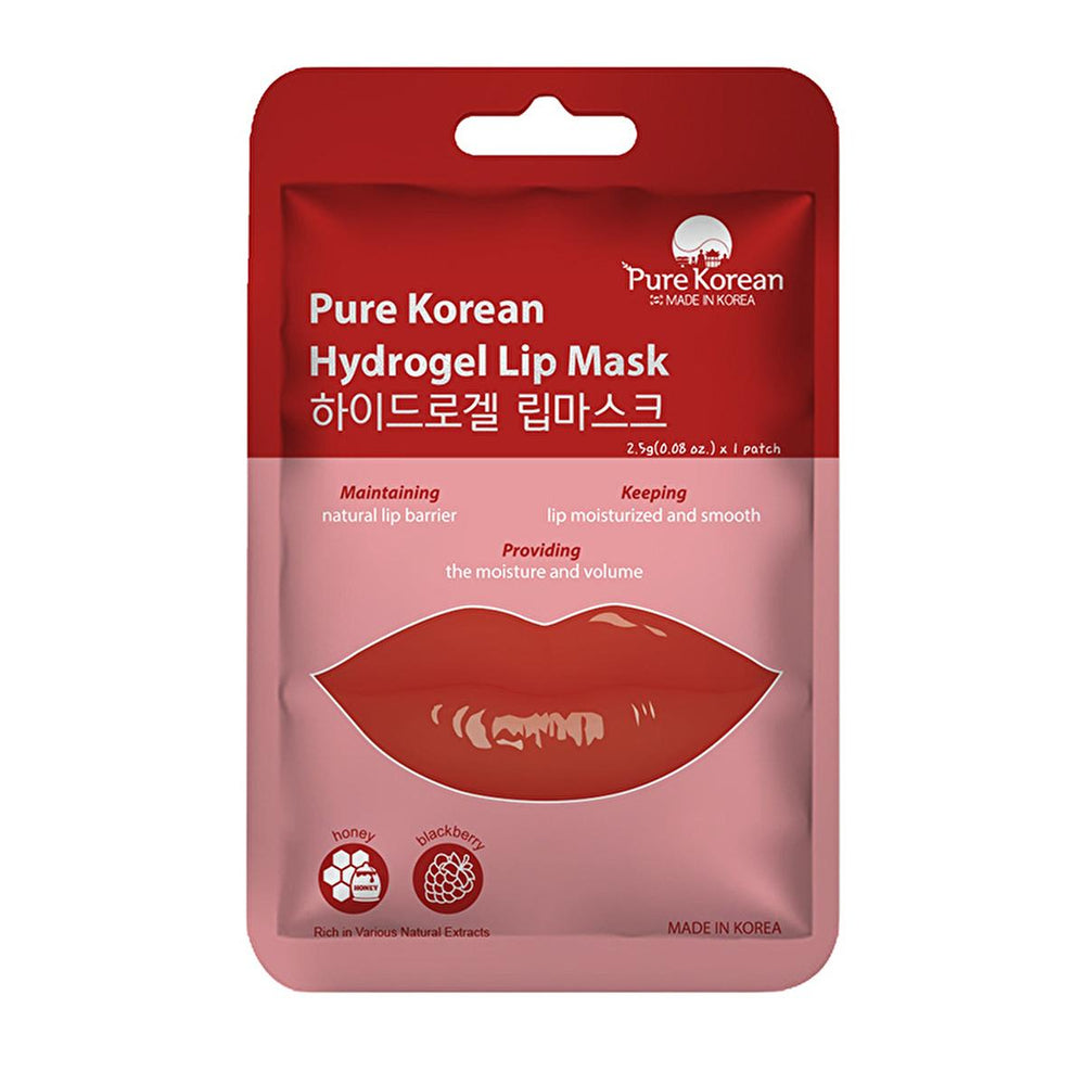 Pure Korean Hydrogel Lip Mask - Moisturizing & Smoothing Lips with Honey & Blackberry Extracts - Food & Candy