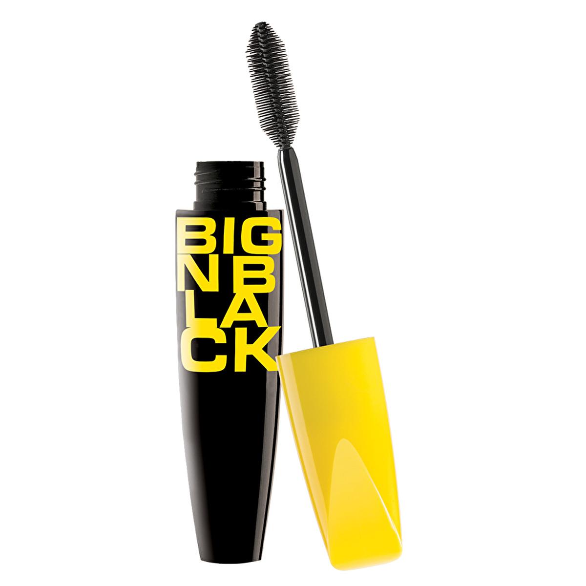 pastel big n black mascara, silicone brush of pastel big n black mascara, before and after application of big n black mascara Pastel Big N Black Mascara - Extra Volume and Curling Effect for Makeup Enthusiasts | 0.34 fl oz Pastel Big N Black Mascara - Extra Volume & Curling mascara, extra-volume, pastel, makeup, curling, black-mascara, impactful-beauty, eye-makeup, ai-generated, beauty-products