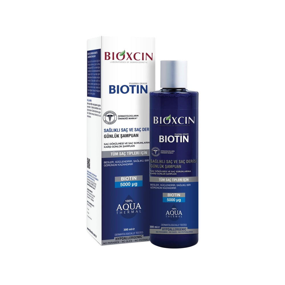 Bioxcin Biotin Shampoo for Hair Loss - 300ml Daily Hair Care for Thicker Fuller Hair - Shampoo