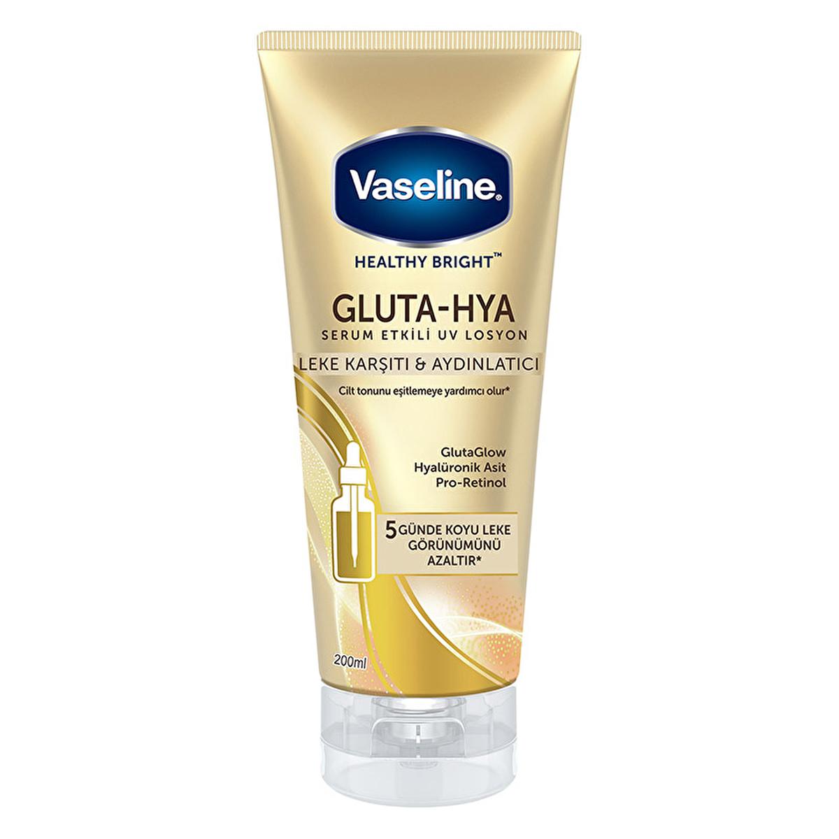 Vaseline Gluta-Hya Serum UV Protective Hydrating Body Lotion - Brightening, Non-Greasy Moisturizer with GlutaGlow Technology Vaseline Gluta-Hya Serum UV Body Lotion - Hydrating &amp; Brightening Vaseline Gluta-Hya Serum, UV protective lotion, Hydrating body serum, Brightening skin care, Non-greasy moisturizer, GlutaGlow technology, Hyaluronic Acid, Pro-Retinol, UVA protection, UVB protection, Serum-effective moisturizer, Body lotion for dry skin, Skin brightening products, Moisturizer with sun protection, Daily