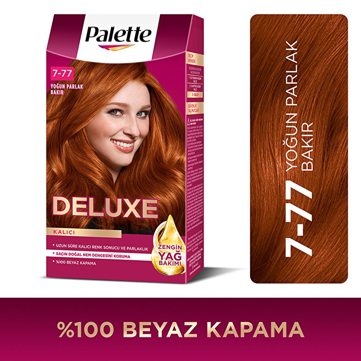 Palette Deluxe Intense Copper Hair Dye 7-77 - Long-Lasting, Nourishing Hair Color Palette Deluxe Intense Copper Hair Dye - Long-Lasting Color hair dye, intense copper hair color, long-lasting hair color, nourishing hair dye, Palette Deluxe hair color, copper hair dye, vibrant hair color, hair care, hair coloring, cosmetic, beauty product, hair treatment