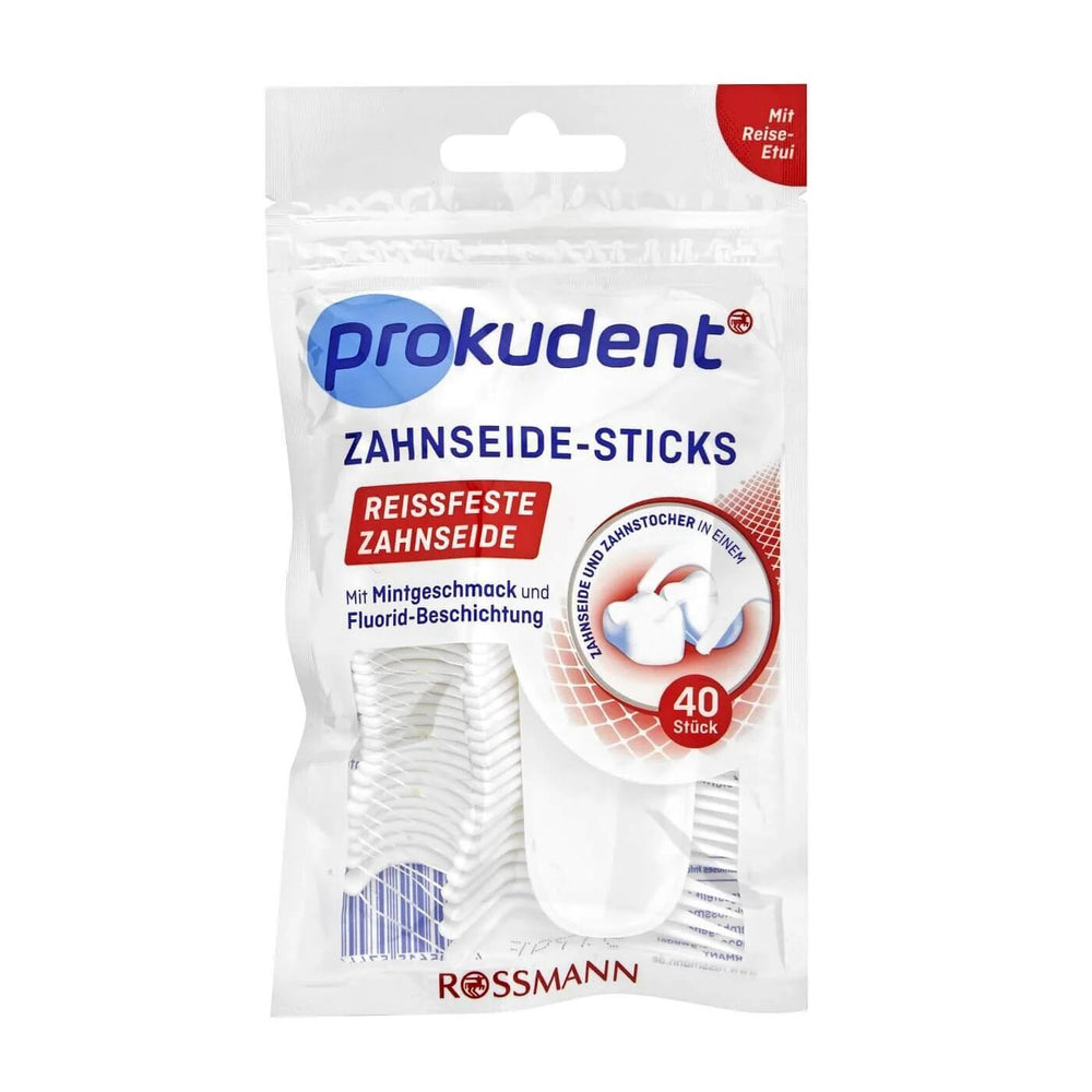 Prokudent Waxed Dental Floss Picks for Easy Cleaning 40 Count