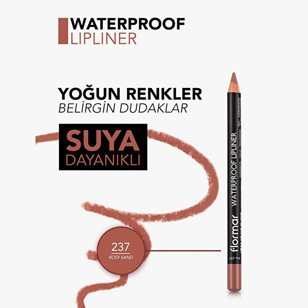 Flormar Mat Lip Liner - Waterproof, High-Pigment, Long-Lasting Lip Makeup for Active Lifestyles - Lip Liner