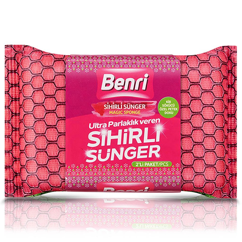Benri Magic Cleaning Sponge Multi-Surface Eraser 2-Pack