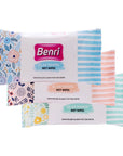Benri Wet Wipes 3-Pack of 15 - Gentle, Paraben-Free Hygiene on-the-Go - view 3