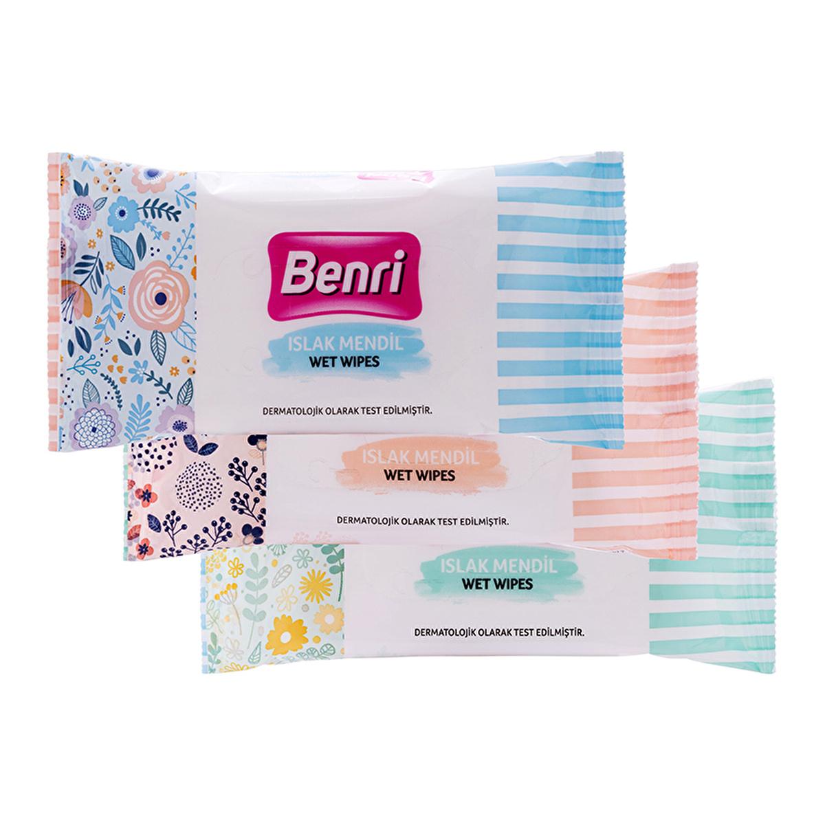 Benri Wet Wipes 3-Pack of 15 - Gentle, Paraben-Free Hygiene on-the-Go Benri Wet Wipes - Gentle & Paraben-Free wet wipes, hygiene on-the-go, paraben-free wipes, gentle skin care, portable cleaning solution, baby care, travel essentials, outdoor gear, personal care, hygiene products, convenient cleaning, sensitive skin solutions, natural personal care